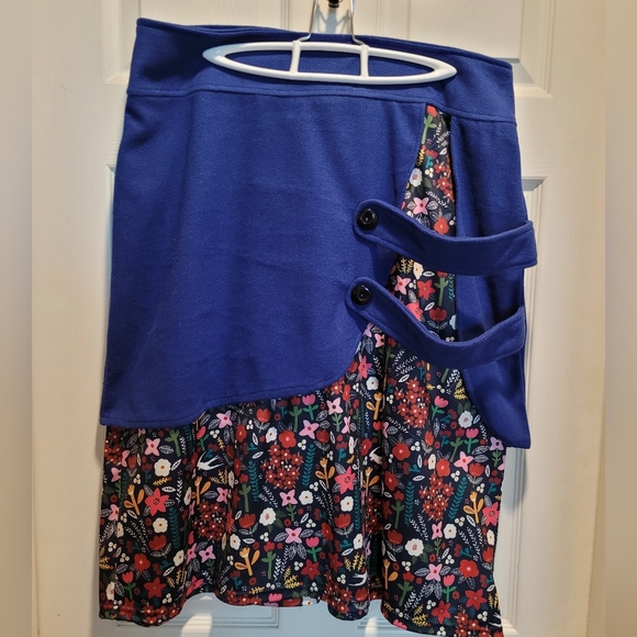 Blue/floral MISSLOOK midi skirt, 2XL - Picture 2 of 8
